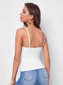 SHEIN Essnce Form Fitted Cami Top - White - View 2