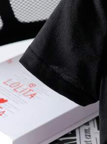 年轻男孩三叶草印花休闲短袖 T 恤 - 白色 - 查看 6