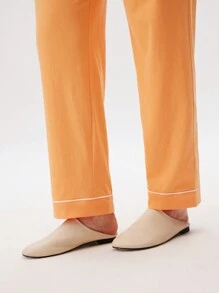 LUVLETTE Autumn And Winter Soft 100% Pure Cotton Basic Long Pajama Sets For Women Lounge Sets For Women Pants With Pockets Fall Pajamas