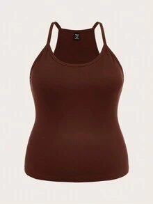 SHEIN Slayr 3pcs/Set Casual Versatile Solid Color Slim Fit Plus Size Camisole Set, Summer Camisole For Women 3 Pack Tops Woman Tank Top For Women Crop Top For Women Body Tops For Ladies - Multicolor - View 4