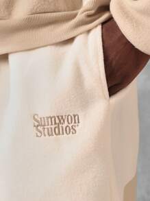 SUMWON Hochwertige Sweatsuit Zweiteiler, Oversized Fleece-Hoodie, Baggy-Shorts, Loungewear, Streetwear, Athletisch, Lässig, Bequem, Winter, Herbst, Trainingsset