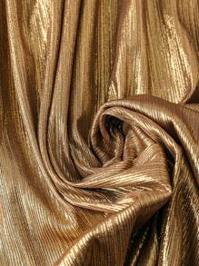 SHEIN Clasi Women's Gold Halter A-Line Elegant Fashion Sleeveless Dress, Suitable For Commuting, Party, Daily Wear - Gold - View 5