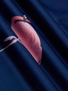 Flamingo Soft Pullover Dress With Frill Trim For Tween Girls Pajamas & Loungewear - Multicolor - View 5