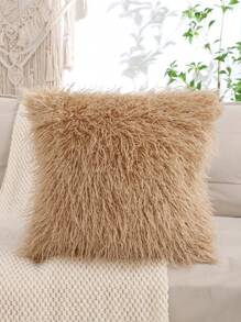 Faux Wool Pillow Covers, Solid Color Decor For Living Room And Bedroom,Fall Decor,Autumn Decor,Room Decor - Brown - View 7