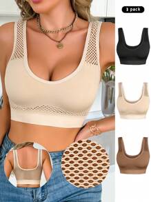 Set de 3 sujetadores para mujer, sencillos y de moda para uso diario casual