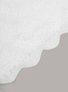 SHEIN Privé 大码女式优雅蕾丝边细肩带背心，舒适休闲浪漫约会派对性感露背设计，春夏