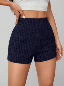 SHEIN PETITE Summer Marled Knit Biker Shorts