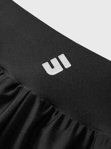 JNSQ ملابس العودة إلى المدرسة، ملابس بنات المراهقات، ملابس رياضية للبنات في الخريف: بنطلون رياضي رفيع للرياضات الخارجية بتصميم مزدوج، سراويل رياضية رفيعة للأطفال مطبوع عليها حرف 3M عاكس، بنطلون يوجا - الأسود - مشاهدة 9