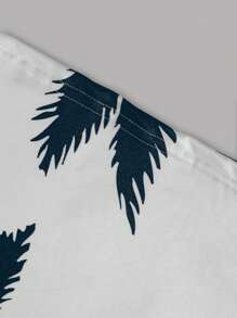 Manfinity Dauomo Men's Palm Tree Print Round Neck Short Sleeve Casual T-Shirt - White - View 6