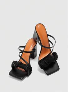 CUCCOO BIZCHIC 女士时尚性感高跟凉鞋，适合派对/场合 - 黑色 - 查看 9