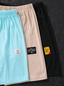 SHEIN 6pcs/Set Tween Boys Casual Versatile Cute Graphic & Letter Print Round Neck Loose Fit Short Sleeve T-Shirt And Shorts Set, Suitable For School, Garden, Beach, Birthday, Spring/Summer/Fall/Winter - Multicolor - View 2