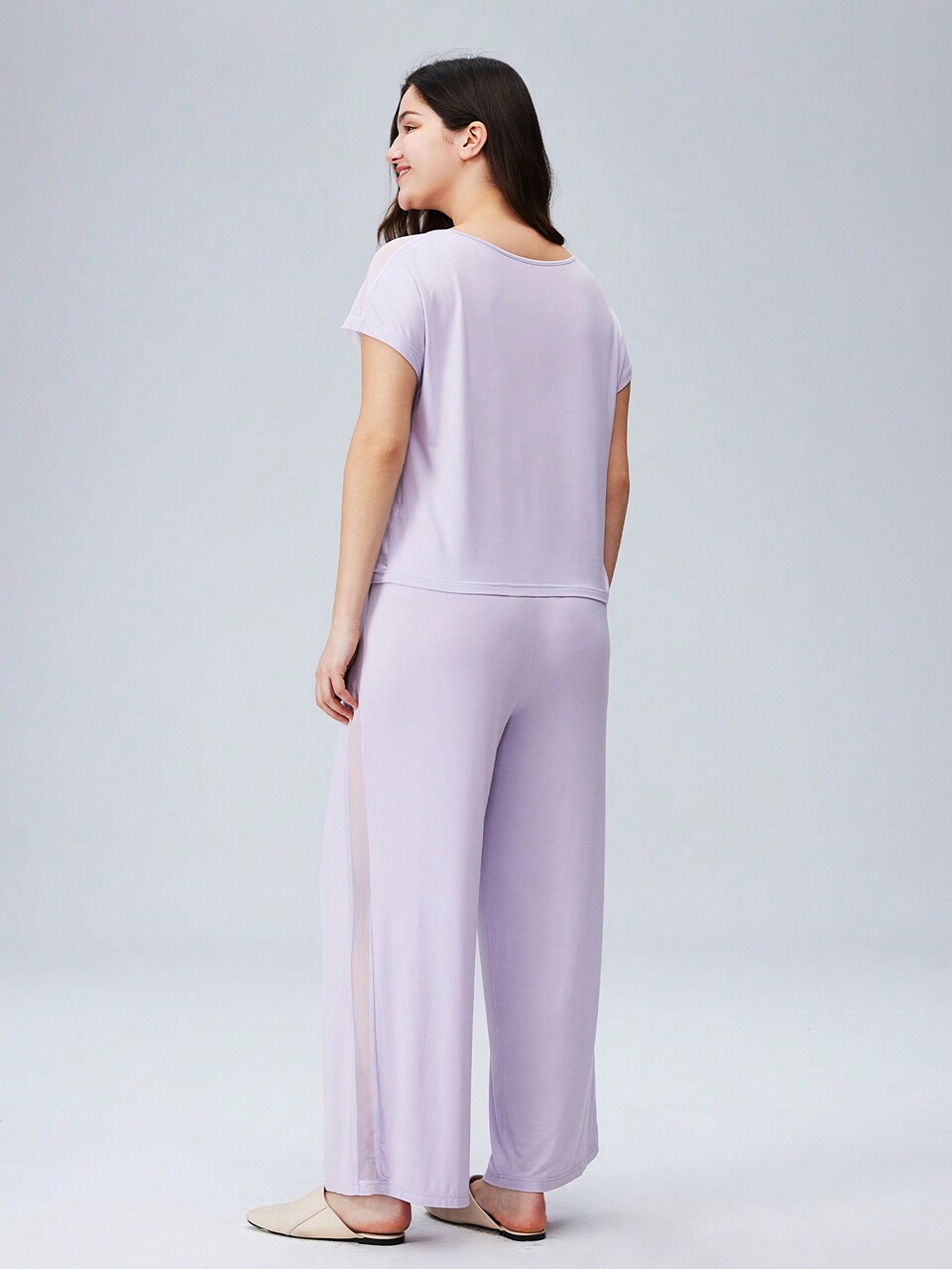 Cloud Soft Mesh Detail Top & Pants PJ Set