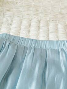 DreamSkyne Romantic Date  Plus Size Women Elegant Romantic Satin Shiny Elastic Waist A-Line Skirt, Suitable For Dates