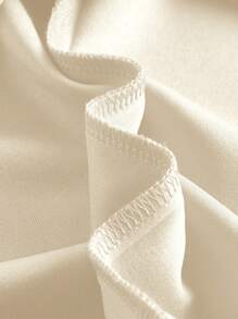 Firerie Đầm hở lưng xẻ gấu đơn giản, trơn - Màu be - Xem 3