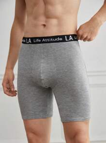 EasyFave 2pcs/Set Men's Long Boxer Briefs - Multicolor - View 6