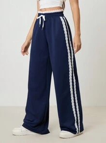 SHEIN Tall Pantalones largos casuales de unicolor para mujer, de estilo minimalista para uso diario