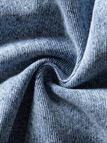 SHEIN Young Boy Distressed Stonewashed Ripped Frayed Loose Fit Blue Denim Jeans, For Kids Spring/Summer - Light Wash - View 8