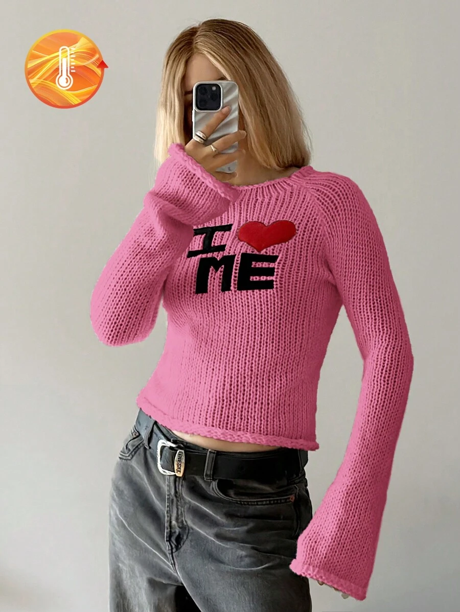 Forever 21 Suéter lindo de punto para el Día de San Valentín en rosa - Rosa - Ver 1