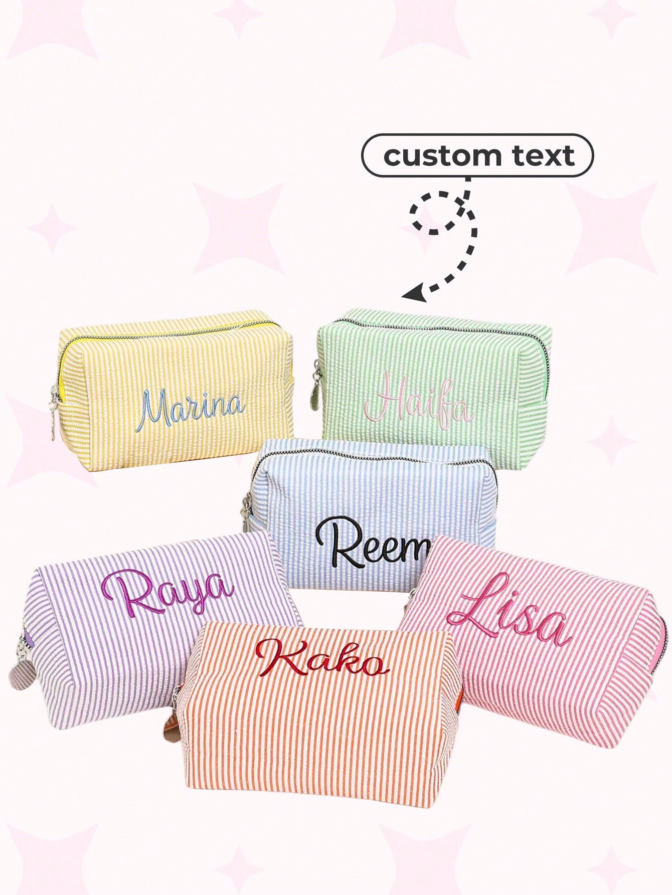 Embroidered Name Cosmetic Bag, Customized Corduroy Cosmetic Bag, Sanitary Napkin Storage Bag, Personalized Women's Gift, Travel Case, Toiletries, Sunscreen Bag, Bridesmaid Gift, Fall Decor, Mother's Day Gift, Birthday Gift