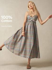 Bohemela Váy cami nữ họa tiết kẻ sọc nhiều màu đi nghỉ - Nhiều màu - Xem 2