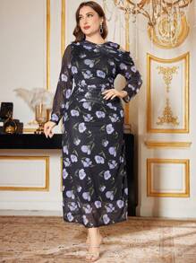 Modelyn 适合日常穿着的大码休闲简约时尚连衣裙 - 彩色 - 查看 5