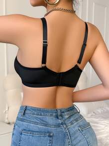 SHAPORA حمالة صدر سوداء خفيفة لا سلك متناهية البساطة - الأسود - مشاهدة 2