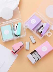 SHEIN 1set Random Color Stapler With Staple,Back To School,School Supplies