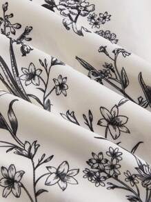 SHEIN Leap Crew Tween Girls Retro Print Spaghetti Strap Maxi Dress, Vacation Casual - White - View 4