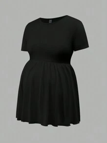 SHEIN Maternity T-Shirt, Simple Casual Design For Daily Wear - Multicolor - View 11