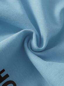 SHEIN 女婴可爱字母印花不对称针织上衣配松紧腰裤套装，秋冬