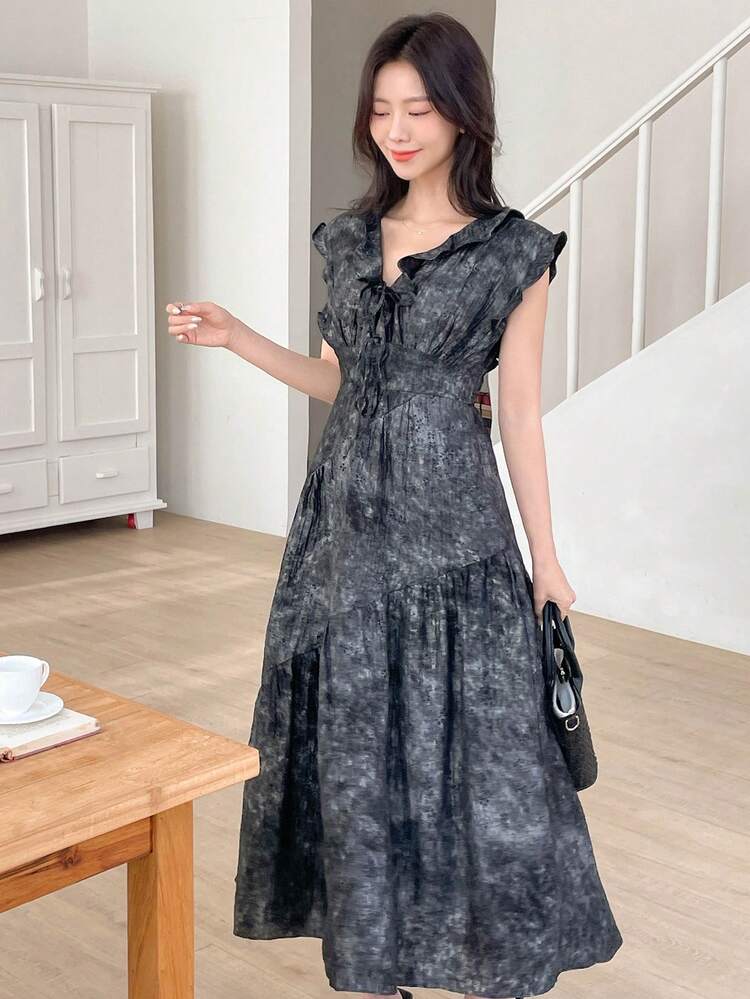 Women's Casual Distressed Wash Long Dress Sundress Wedding Women Dresses Maxi Dress