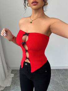 Elenzga Bowknot Camisole Top For Women, Versatile & Sexy, Suitable For Vacation, Valentine's Day, Spring/Summer