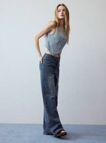 MOTF STUDIO TEXTURED SINGLE BREASTED DENIM VEST - Blue - View 3