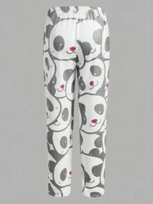 Cute Panda Print Men's Sleepwear Set - Multicolor - View 6