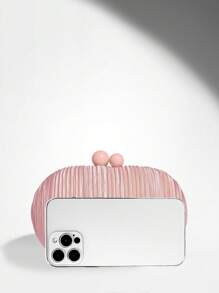 SHEIN BAE 女士优雅手拿包，适合情人节、派对、活动，粉色