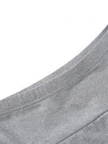 SHEIN Holiday,Summer,Travel Tween Girls' Leggings, Casual Elegant Leggings With Bow Pattern, Suitable For Spring, Autumn, Summer, Versatile - Light Grey - View 3