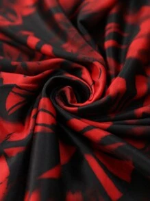 SHEIN Privé Vestido de sirena de mujer con estampado tipo bandeau - Multicolor - Ver 6