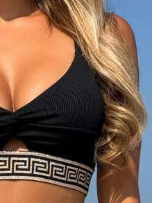 Swim Vcay Summer Beach Spaghetti Strap Swimwear Set With Unique Textured Fabric