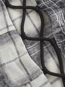 SHEIN MOD Plaid Print Drawstring Skirt, Spring/Summer, Brunch, Valentine's Day, Beach For Woman, Valentine's Day Women, Cruise Women Sexy, Easter, Beach Vacation