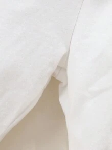 Newborn Baby Boy 4-Piece Summer Outfit Set, Including: 1pc Yellow Retro Print Short Sleeve Knit Top, Adjustable Waist Pants, Hat, And Foot Covers, Suitable For 1-9 Months Infants, Great For Daily Casual Wear And Outdoor Activities - White - View 5