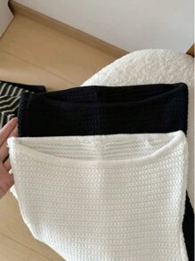 Women's Minimalist Fashion Casual Knit Top, Suitable For Everyday Wear - White - View 2