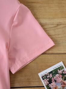 Tween Girl 甜甜圈图案圆领睡衣套装 - 彩色 - 查看 6