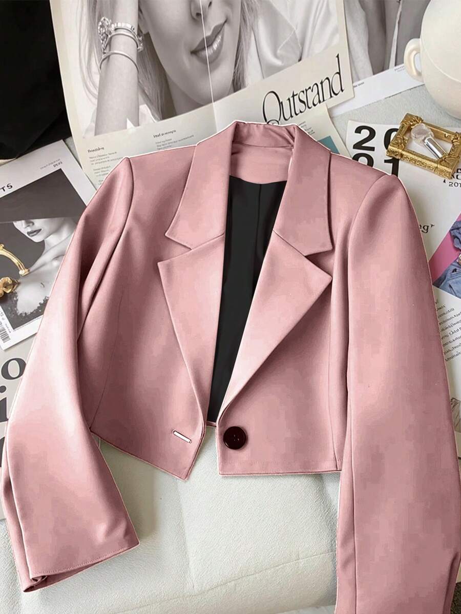 Franclia 女士短款休闲西装外套、工作和日常穿着