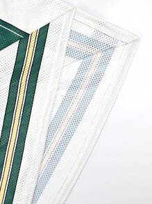 Manfinity Dauomo 男士字母印花V领短袖休闲T恤 - 彩色 - 查看 4