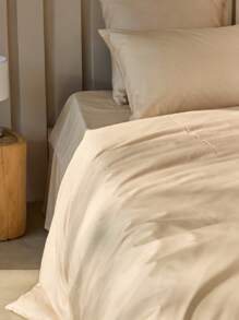 Cirelle [100% Cotton] 2/3pcs Duvet Cover Set (1pc Duvet Cover And 1/2pcs Pillowcase), Creamy White Color, With Button Closure Corner Ties, Classic Fashionable Simple Style, Ultra-Soft Skin-Friendly Breathable, Anti-Shrink Anti-Fade, Moisture-Wicking Fabric, Lightweight And Smooth, Machine Washable, For All Seasons All Size Bed -Twin, Full, King, Queen Size, Bedroom/Hotel/Dorm Use, Rama Bedtime Comfort, Mother's Day Gift, High-End Hotel Supplies, Back To School Dorm Essentials, Housewarming Gift - View 2