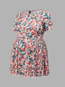 SHEIN Maternity T-Shirt, Simple Casual Design For Daily Wear - Multicolor - View 10