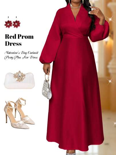 Fleurora Vestido de línea A de manga larga, elegante y de talla grande, ideal para otoño e invierno, con mangas farol. Vestido blanco para boda, San Valentín, cóctel, fiesta, graduación, fiesta de Navidad. Vestido de mujeres, vestido largo, vestido de diosa griega, vestido de fiesta de cumpleaños