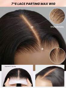 7X6 Flexible Closure All Ready Wig Pre Bleached Pre Plucked Pre-Cut Lace Front Melting Lace 7x6 Glueless Lace Closure Wig Long Body Wave Wigs 100% Human Hair 9AM HAIR - S1 - View 6