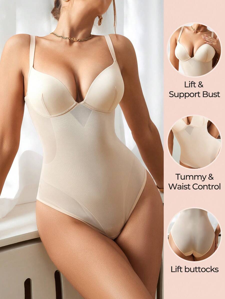 Bruiloft Dames Effen Kleur Sling Body Shaping Jumpsuit