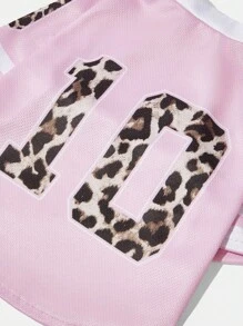 PETSIN 1pc Pet Cat/Dog Fashionable No.10 Leopard Print T-Shirt, Breathable & Comfortable Pet Clothing - Multicolor - View 7